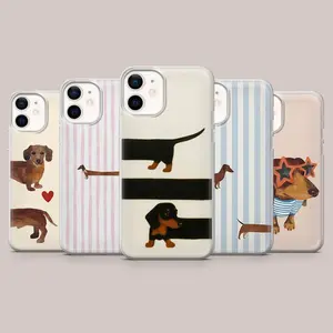 [MAGSAFE AVAILABLE] Weiner Dog Phone Case Sausage Puppy Cover for iPhone 17 Pro Max 17 Air 17Pro 16 15 14 13 12 11 Pro Max Series & Galaxy Series – check our available sizes