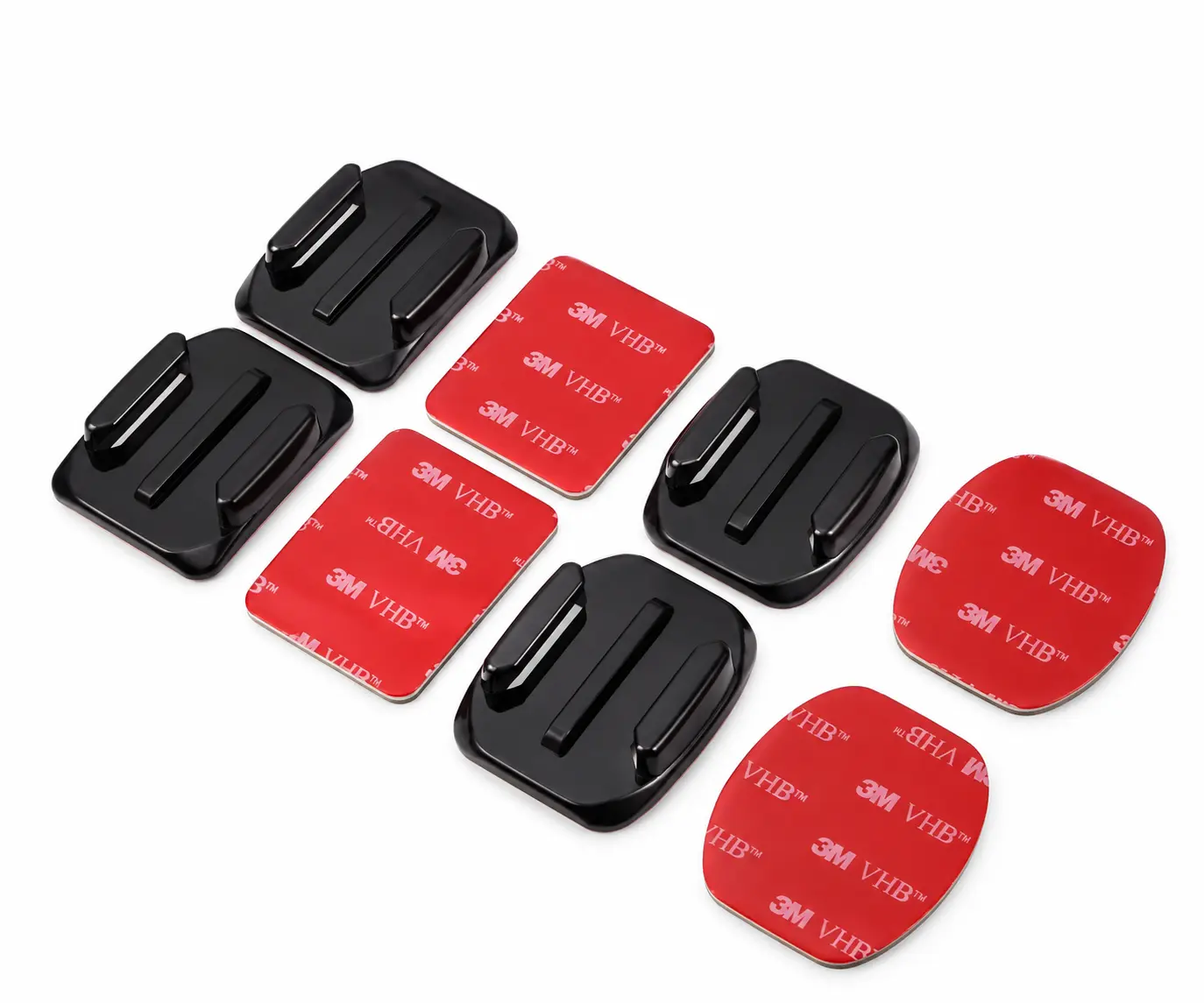 2-8 Count Curved and Flat Adhesive GoPro Mounts – Strong Adhesive Pads, Helmet & Flat Surface Mounts for Action Cameras, GoPro Compatible, Secure & Easy Installation
