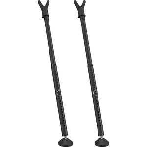 2Pack Door  Bar for Hinged Sliding Doors and Windows,19 to 52 Inch Adjustable 3 in 1 Door  Barricade  Bar, Portable   Door Stopper