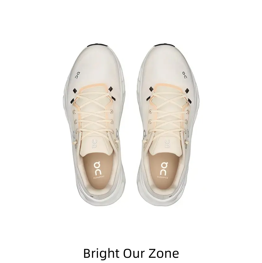 Cream Off White Hollow Loop Cushion All-purpose Running Sneakers Ultra-breathable Soft Knit Upper Shock Absorbing Daily Walking Shoes For Men Women Street Casual & Light Training