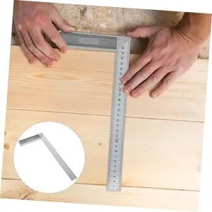 300/500mm Aluminum Alloy Square Ruler Right Angle  Turning Ruler Woodworking Ruler Steel Turning Ruler Measuring Tools Gauge