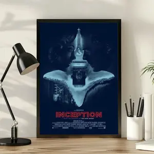 Inception Movie Poster, Modern Movie Poster Print, Inception Poster Wall Decor, Christopher Nolan, Leonardo Dicaprio