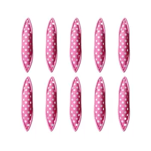 Soft Curler, Creates Overnight Curls Without Heating, Heat-free Foam Curling Rod for Long Hair Only, Satin Sponge Curler, Foam Rollers (10 Pieces, Pink)