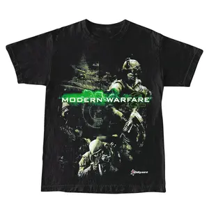 [Sale Up To 30%] 2009 Call Of Duty Modern Warfare 2 Iw Promo Vintage Y2K T-Shirt Cotton Menswear Top Decoration