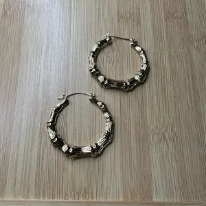Med circle bamboo  hoop Fashion earrings