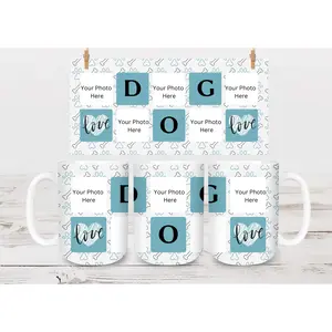 Personalized Dog Love Mug 15oz - Add 5 Photos! Drinkware Drink