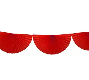 RED BUNTING FAN GARLAND