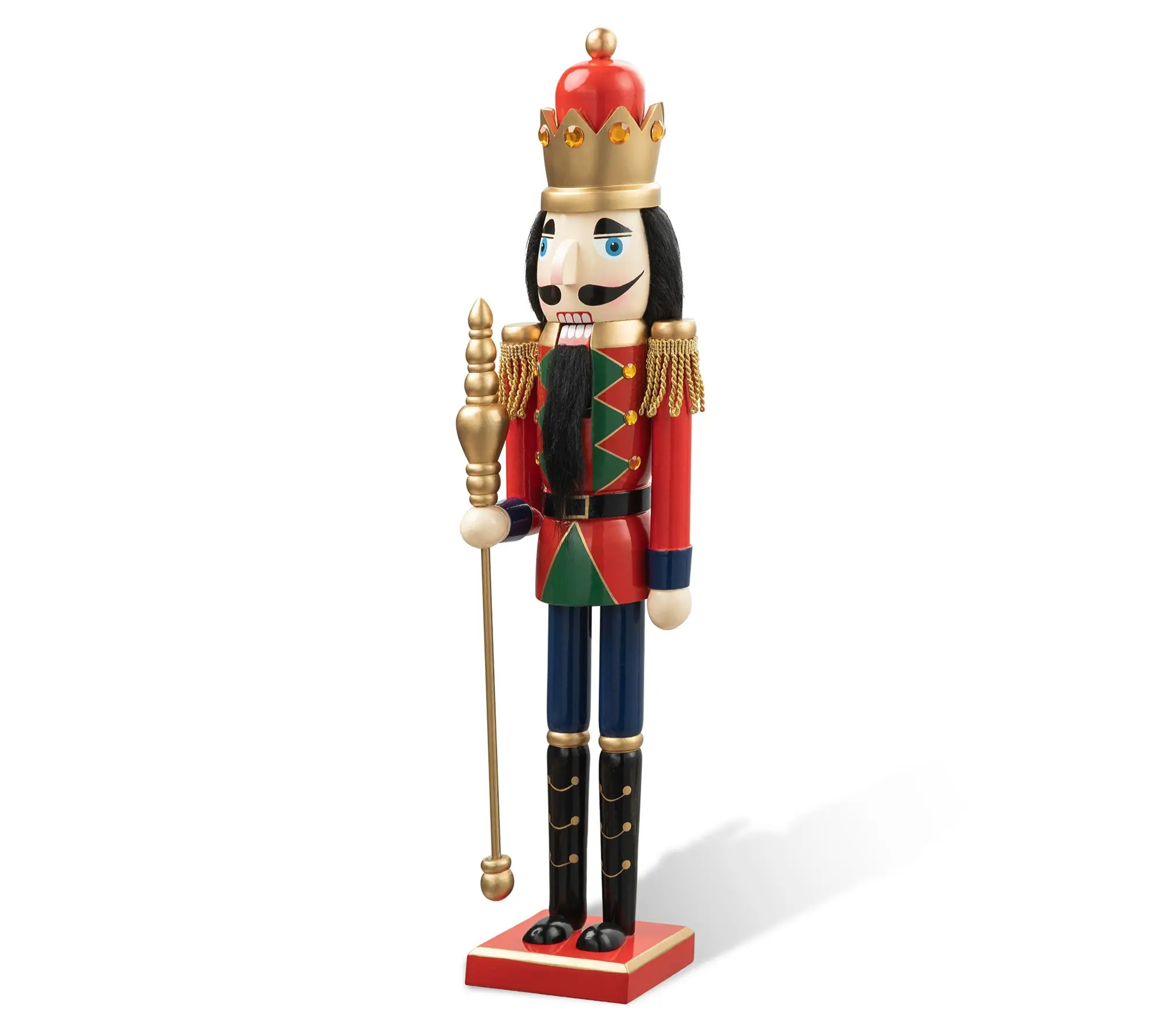 Glitzhome 24"H Wooden Christmas King Nutcracker Glitzhome 24"H Wooden Christmas King Nutcracker