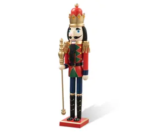 Glitzhome 24"H Wooden Christmas King Nutcracker Glitzhome 24"H Wooden Christmas King Nutcracker