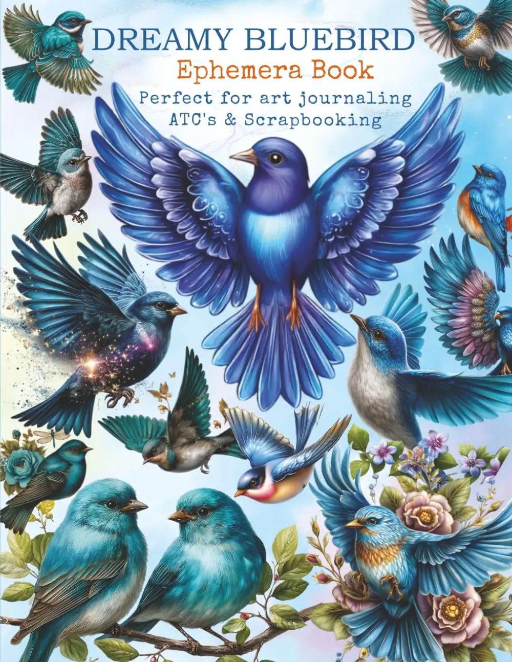 Dreamy Bluebird Ephemera Book for Junk Journals and Scrapbooks: 50+ Pages of Vintage Bluebird-Themed Clipart and Collage Elements to Cut Out for Junk ... Mixed Media, Card Making, and Paper Crafts
