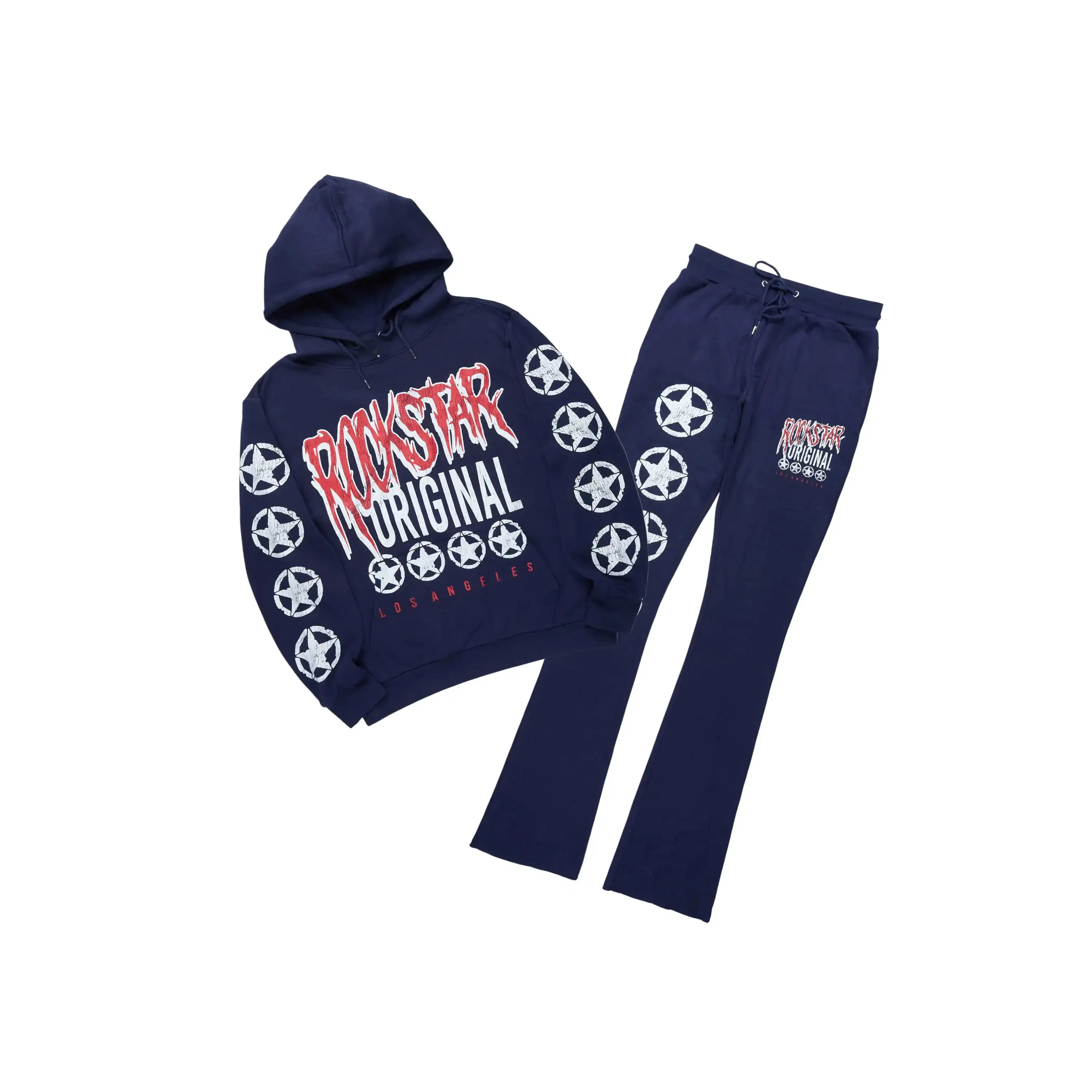 Wizzurd Navy/Red Hoodie Stacked Track Set Wizzurd Navy/Red Hoodie Stacked Track Set