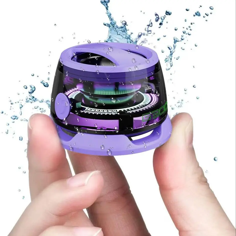 G300 Portable Wireless Bluetooth Speaker, Compact Waterproof IPX7 Speaker with Colorful Light, Long Playtime Wireless Speaker for Home, Outdoor, Party, Beach, Audio, Speaker System