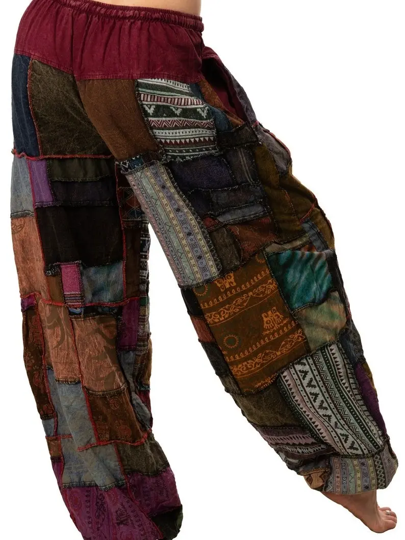 Pants Patchwork Cotton Harem Pants With Pockets Hippie Pants Patchwork Pants Harem Pants Hippie Patchwork Pants Boho Pants