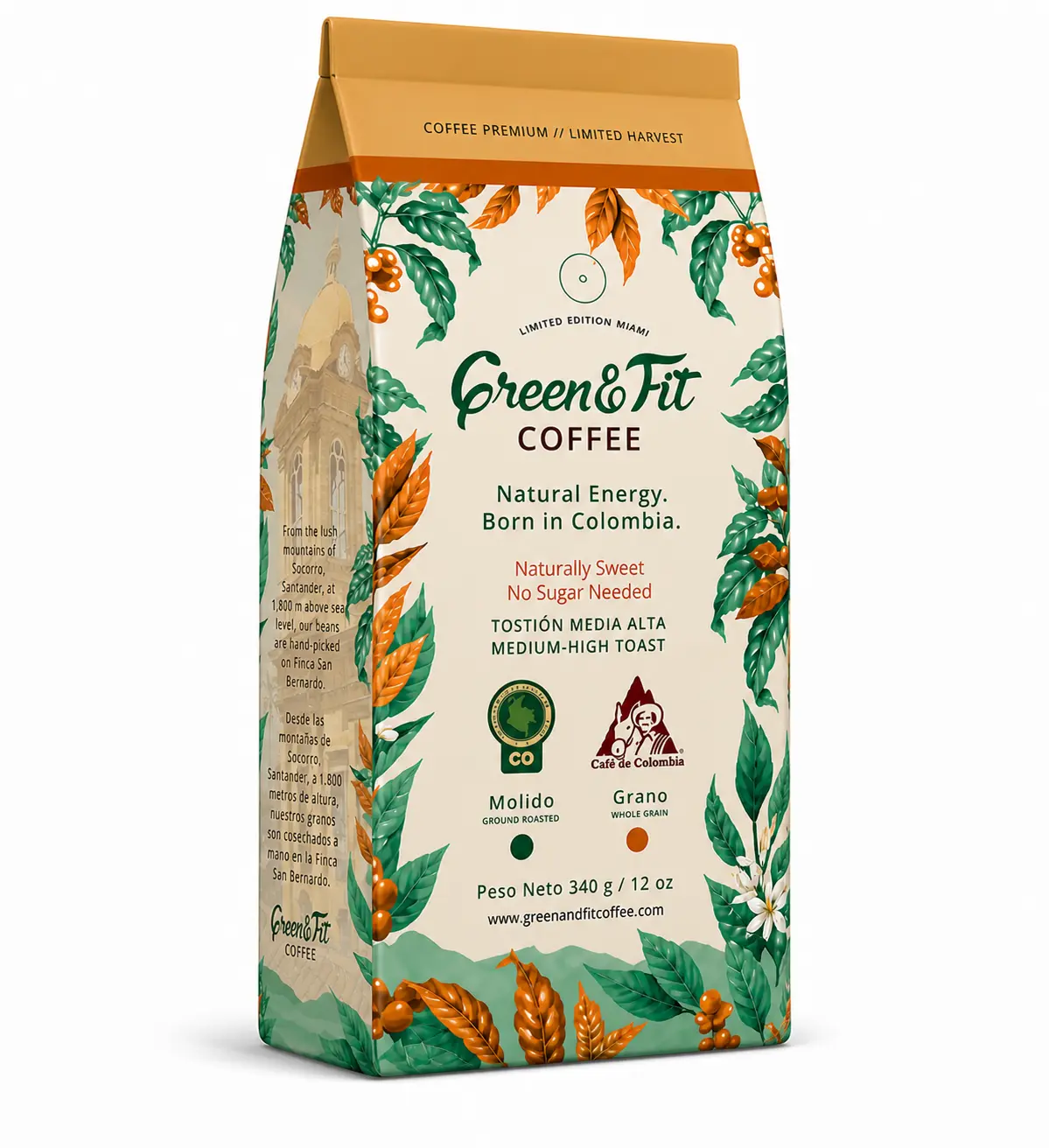 Green&fit Coffee - Premium Colombian Whole Bean Coffee