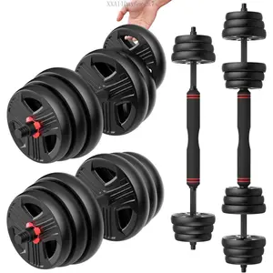 Adjustable Dumbbells, 20/30/40/55/60/70/80/90lbs Free Weight Set with Connector, 2 or 3 in 1 Dumbbells Used as Barbell, Kettlebells, Fitness Exercises for Home Gym Suitable for Men/WomenXXAllDayGoods7