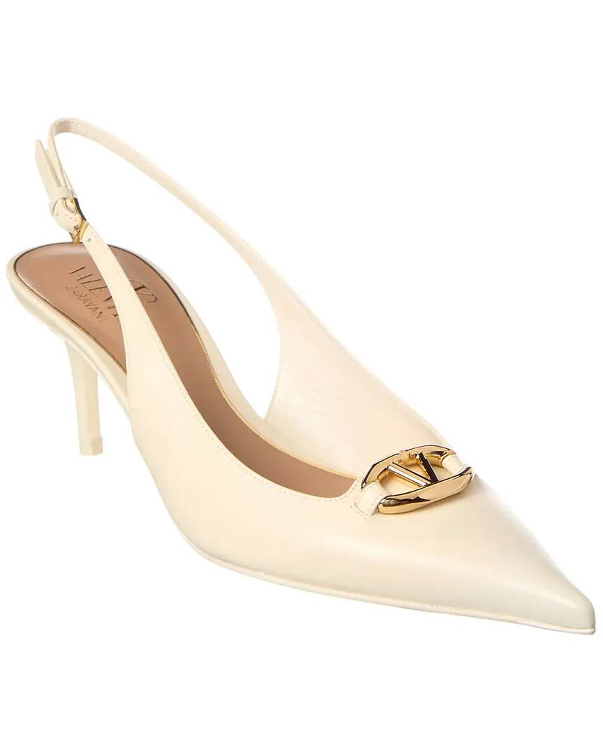 Valentino VLogo 60 Leather Slingback Pump