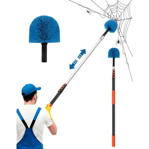 Cobweb Duster with Extension Pole, Dense Soft Bristles & Efficient Dust Removal, High  Cleaning 5-20FT Adjustable to 26FT, Indoor Outdoor for Ceilings/Corners/Fans