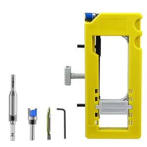 Hinge Door Lock Hole Positioner Kit Set, Hinge Door Lock Installation Kit, Mortiser Template Holder Orifice Locator, Door Hardware Tool