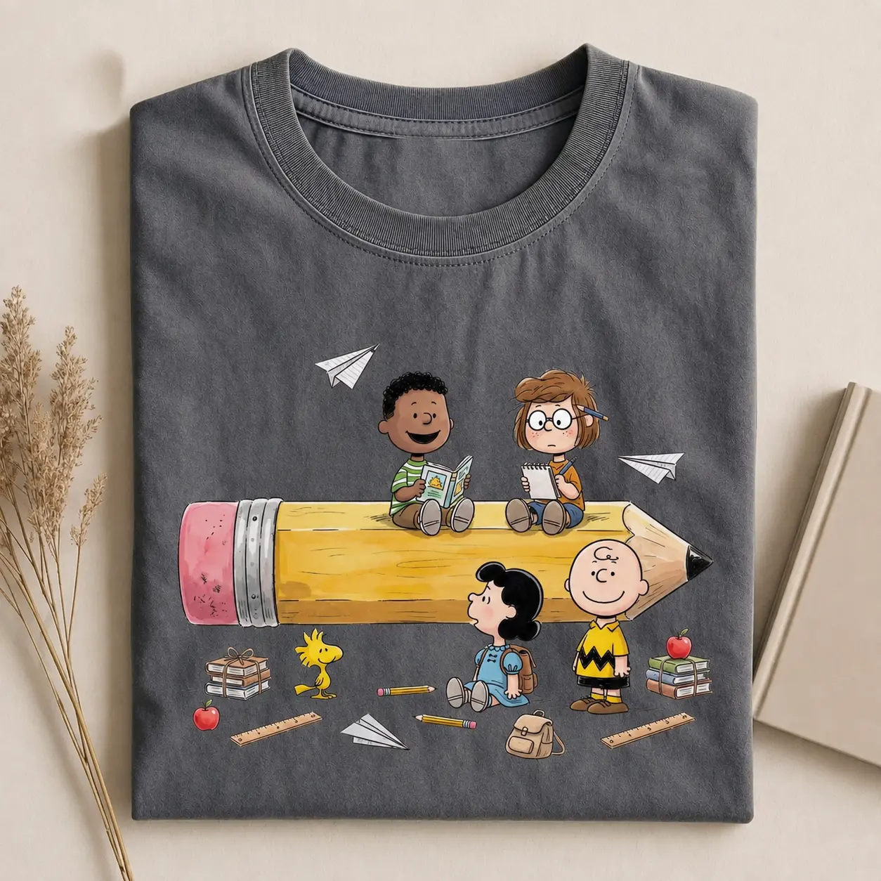 Back to School Shirt, Cute School Pencil Graphic Tee, Book Lover Shirt, Teacher Gift, Classroom Shirt, School Spirit T-Shirt