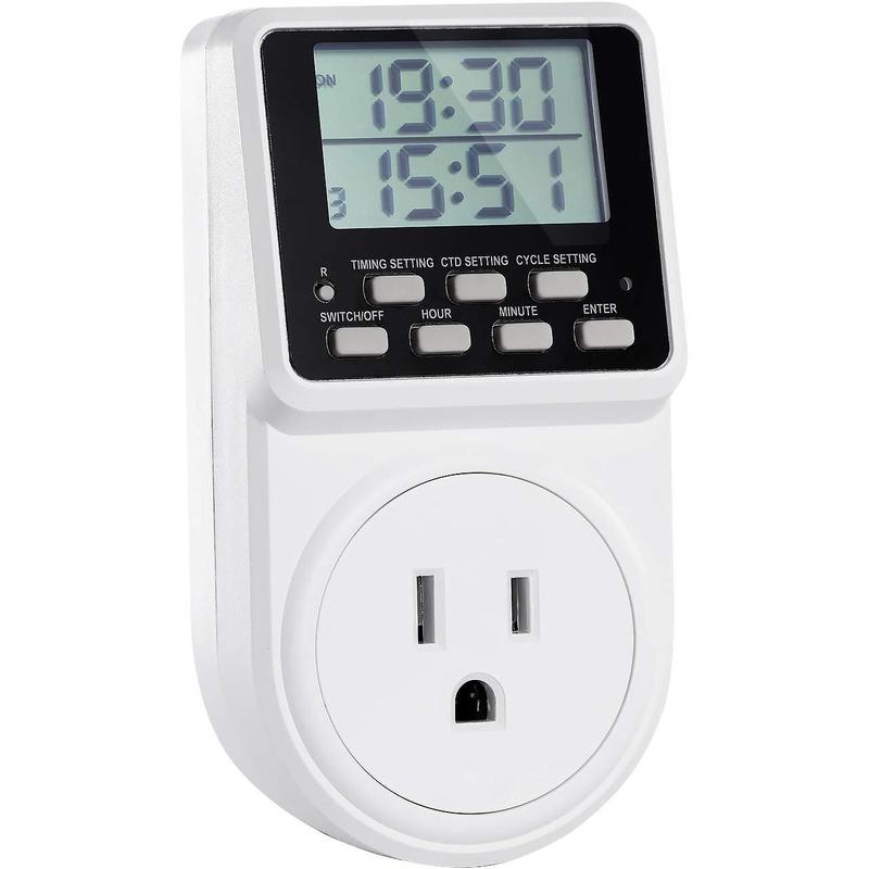 Digital Infinite Repeat Cycle Intermittent Timer Plug for Electrical ...