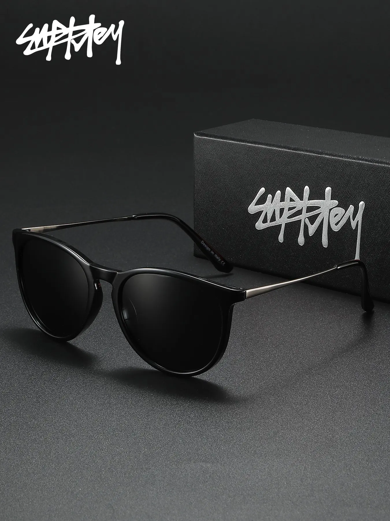 SUPKLEY Classic, Versatile, Classic Fit, Unisex Polarized Sunglasses With Oval Frames Are Perfect For Daily Commuting, Windproof, Dustproof, Uv Resistant, And Reduce Glare, Trendy, Casual Sunglasses