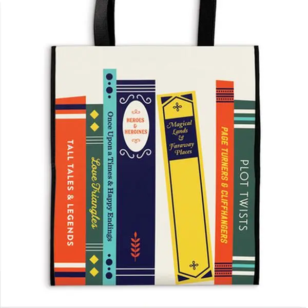 Galison Literary Tales Reusable Casual Shopping Bag