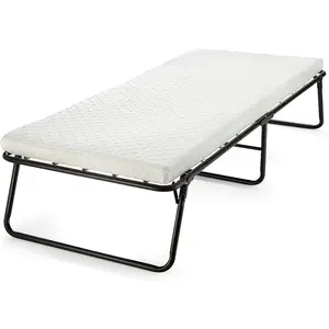 Guest Folding Bed Cot - with Memory Foam Mattress Compact, Portable & Lightweight Folding Bed Frame with Thick Memory Foam Mattress for Spare Bedroom & Office (31 inch)Office lunch break household sponge nap bed portable bed hotel extra bed folding bed