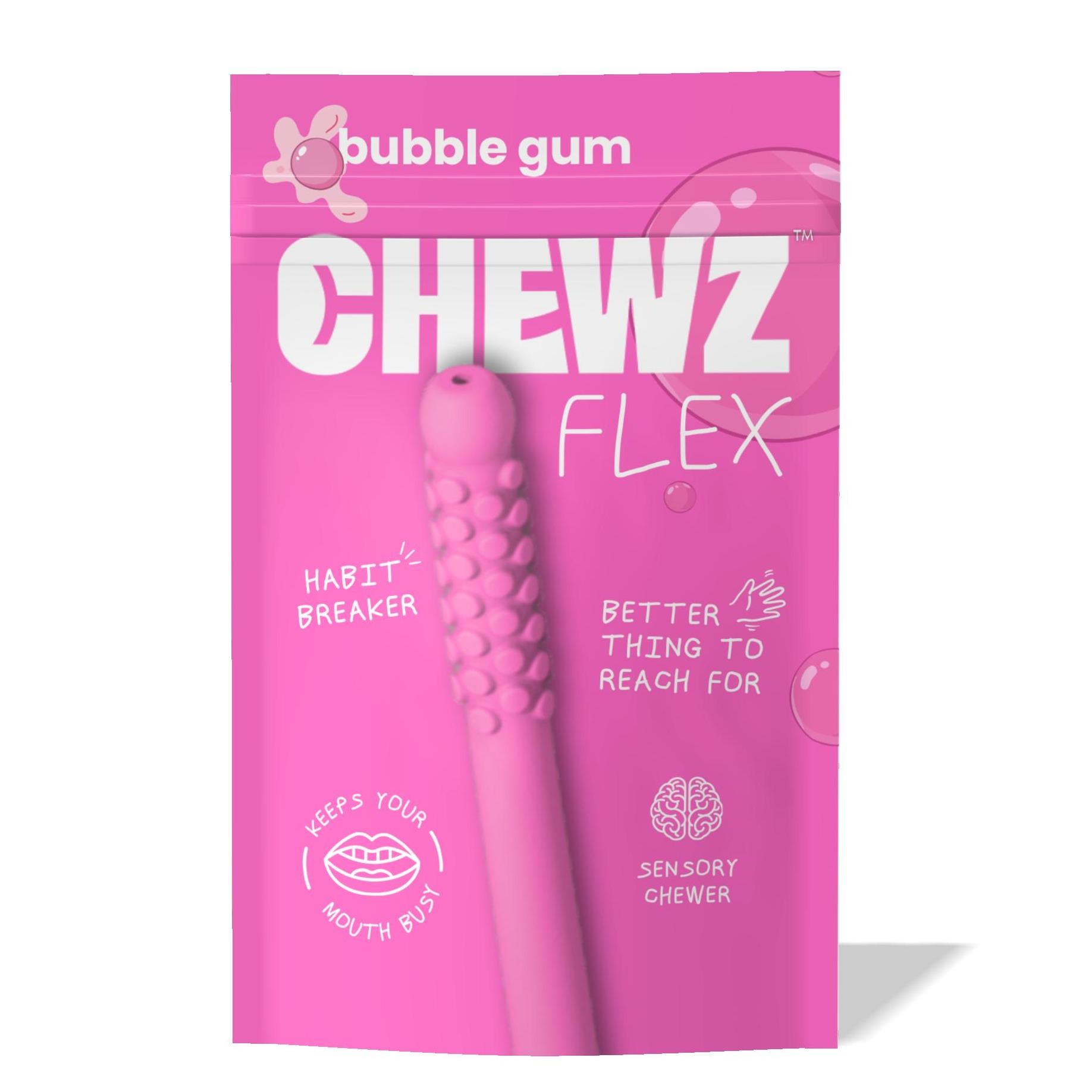 CHEWZ FlexBar Silicone Sensory Chew Stick | Oral Fidget Tool for Adults | Replaceable Scent Insert | BPA-Free Reusable Silicone
