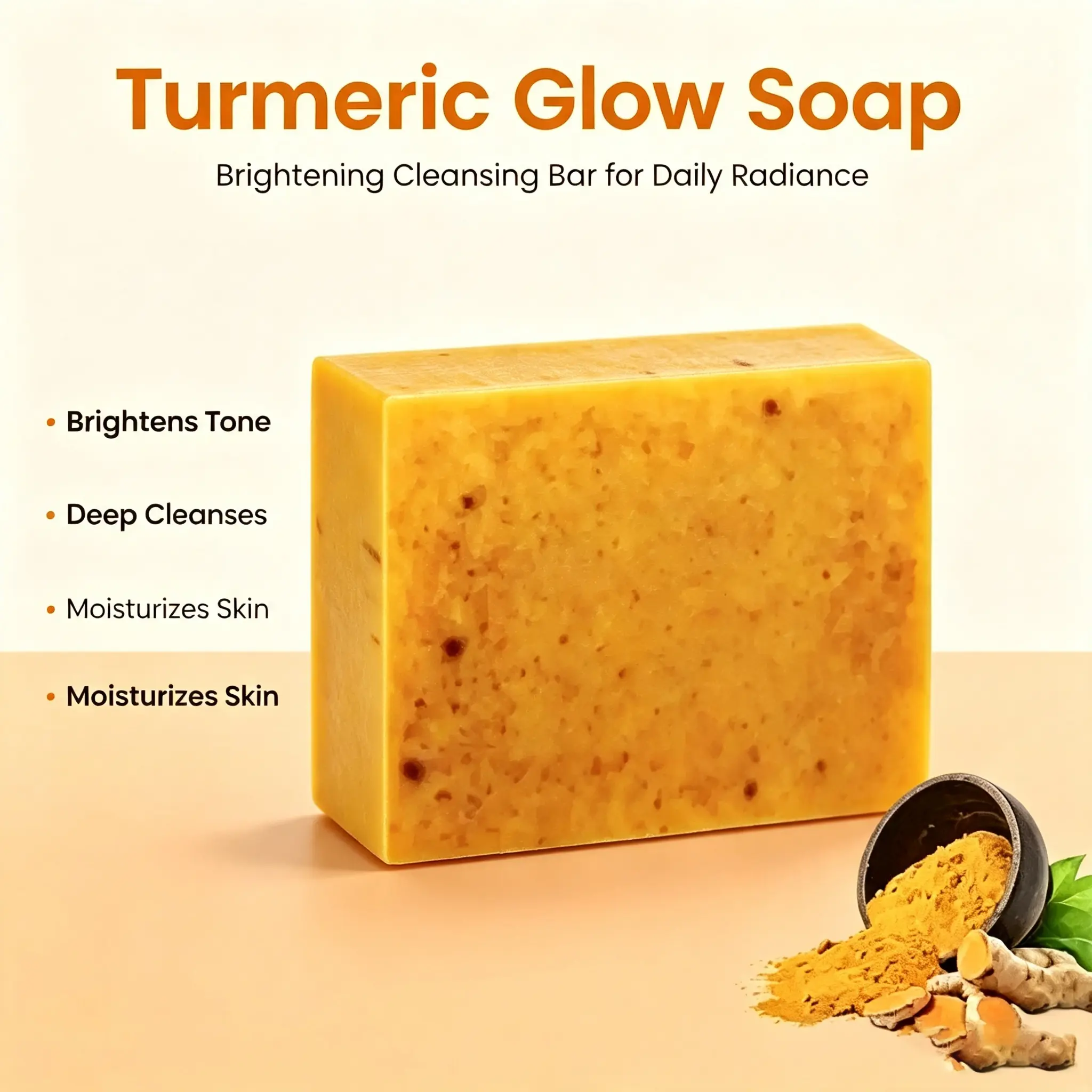 3PCS Lemon Turmeric Kojic Acid Soap Bars - Dark Spot Remover Cleanser for Face & Body, Radiant Comfort Skincare Bath Cleansing Bar (Beauty & Personal Care Bath Accessory)