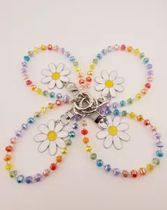NEW - Rainbow Daisy Keychain