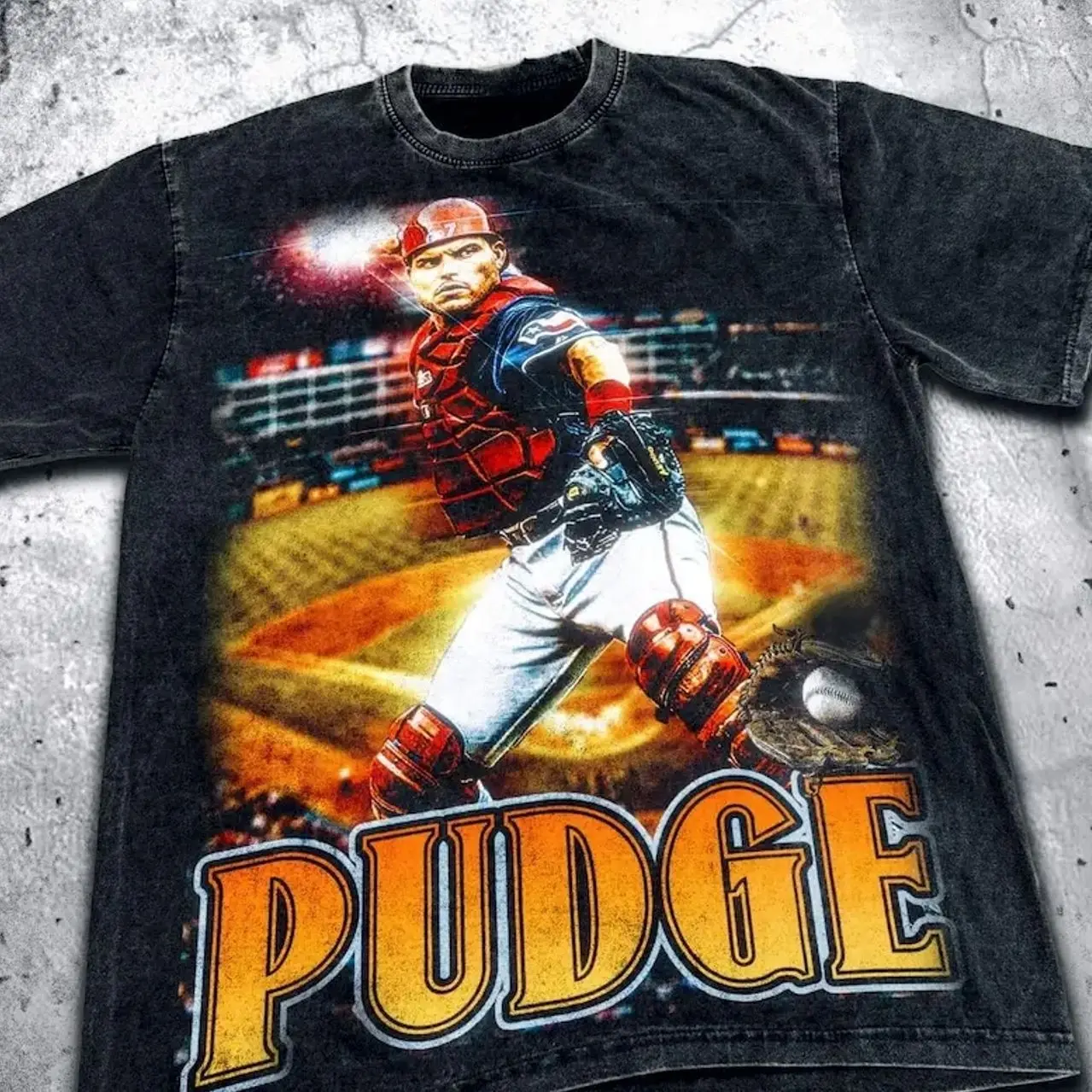 Vintage Ivan Rodriguez T-shirt, Baseball Heavy Hoodie, Oversized Washed Sweatshirt, Unisex Faded Shirt, Gift for him Gift for her. 9RS