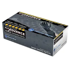 6 Mil Advance Black Advance Nitrile Examination Gloves IF-63 Powder-Free Textured Latex-Free Medical Grade