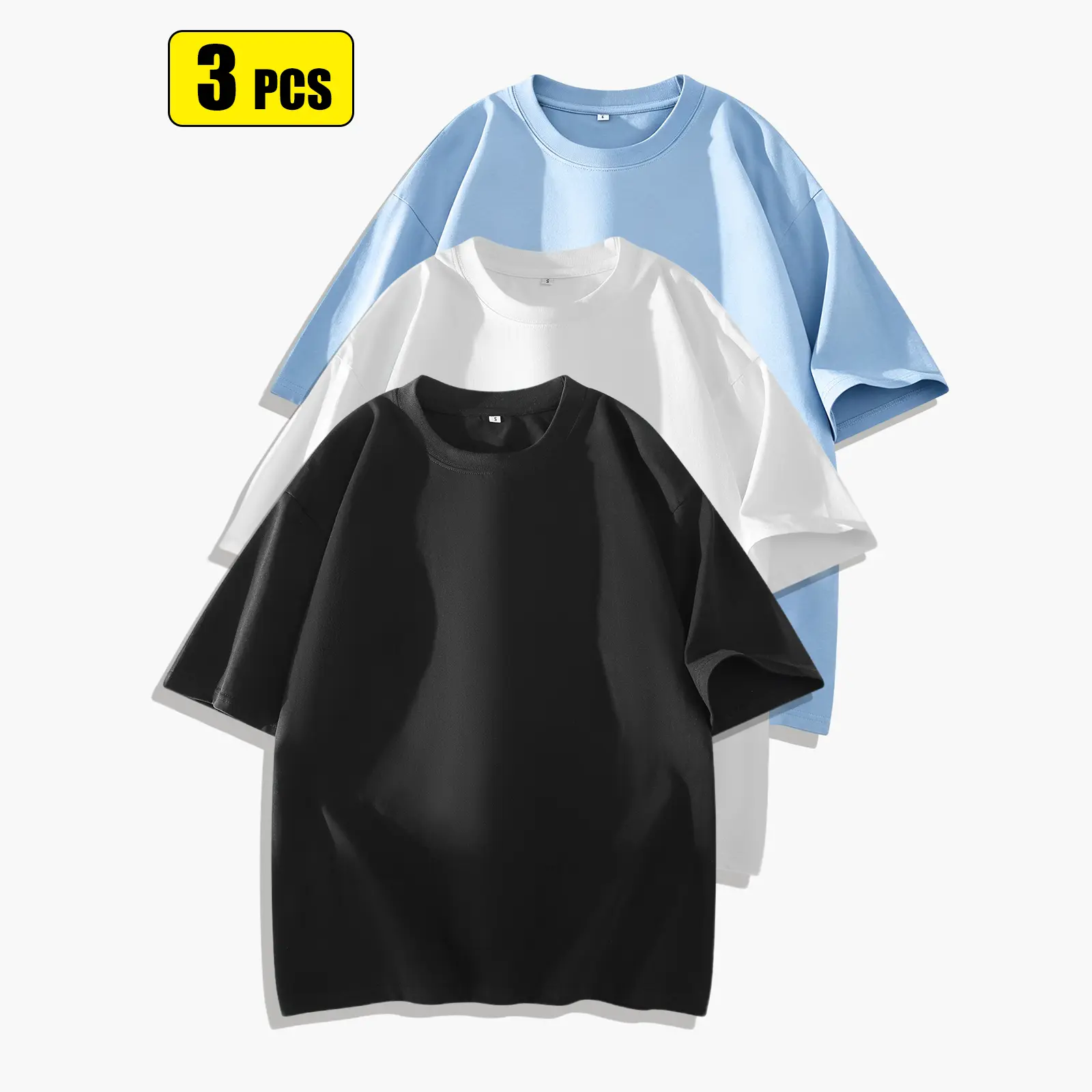 Black + White + Light Blue