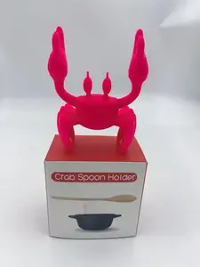 Red Crab Silicone Spoon Rest and Heat Diffuser