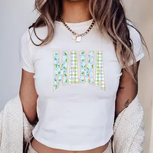 Mama Coquette Girly Grandmacore Vintage Grandma Mama Baby Tee Design Mothers Day Spring Easter Floral Mama Shabby Chic Cottage Core