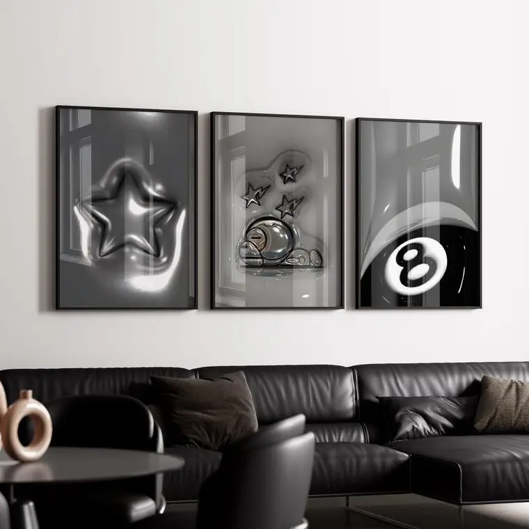 HypeBeast Room Decor, Hypebast kaws Poster, Urban Street Art 3D Prints, HypeBeast Wall Art, Hypebeast Poster, Digital download, set of 3