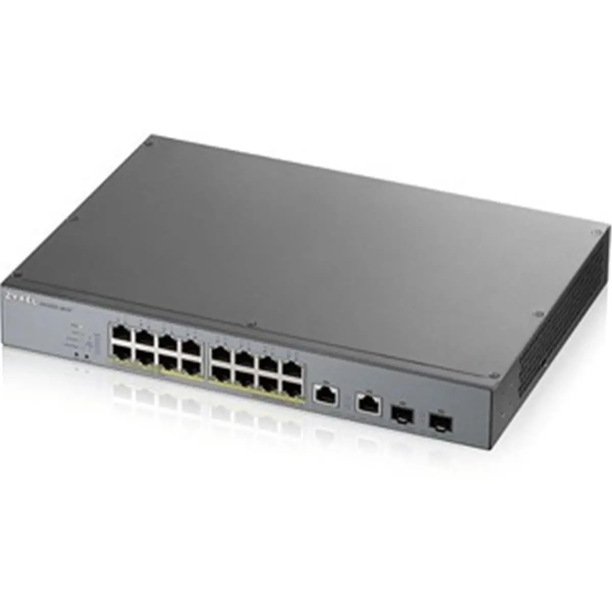 Zyxel GS1350-18HP 16-Port Gigabit PoE Plus Ethernet Switch, 17" X 10.5" X 6.4", 375 W
