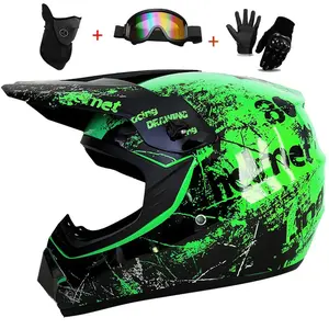 Full Face Motorcycle Helmet Off-road Motorbike Send 3 Gifts Downhill AM DH Cross Motocross Casco helmets, DOT Certified Safety Helmet for Adult Men, E-Bike Helmet for Electric Bicycles, Perfect for Dirt Bike ATV summerwins,summerwins