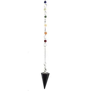6-sided Shungite chakra pendulum