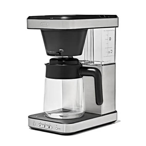 OXO Brew Filter Coffee Machine, 8-Cup Glass Carafe, Podless Single-Serve Functionality