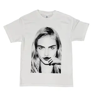 Cara Mustache Tee - Unisex Graphic T-Shirt 100% Cotton