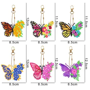 Diamond Art Keychains, Doll Design Crafts, Ornaments, DIY Kits, Mini 5D Diamond Painting, Keychains, Tags, Double-Sided Gems by Number, Crafts, Keyrings.