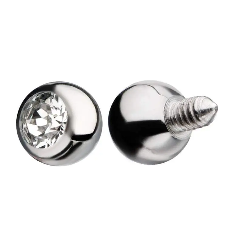 Internally Threaded Titanium CZ Replacement Balls