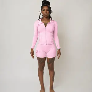 Two Piece Zip Up Set