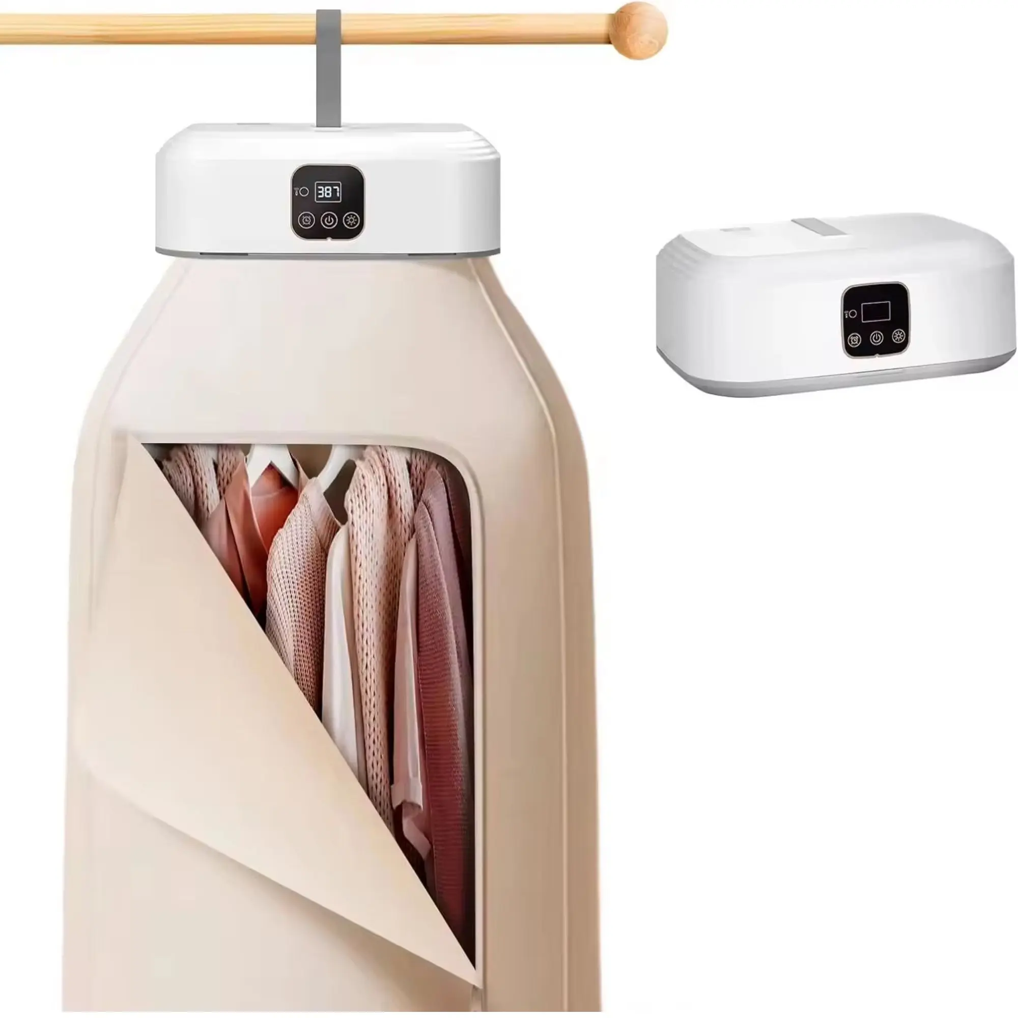 Portable Clothes Dryer - Mini/Compact Dryer for Apartment, RV, Travel - Small Quiet Fast-Drying Machine with Adjustable Timer & Wrinkle-Reducing Heat