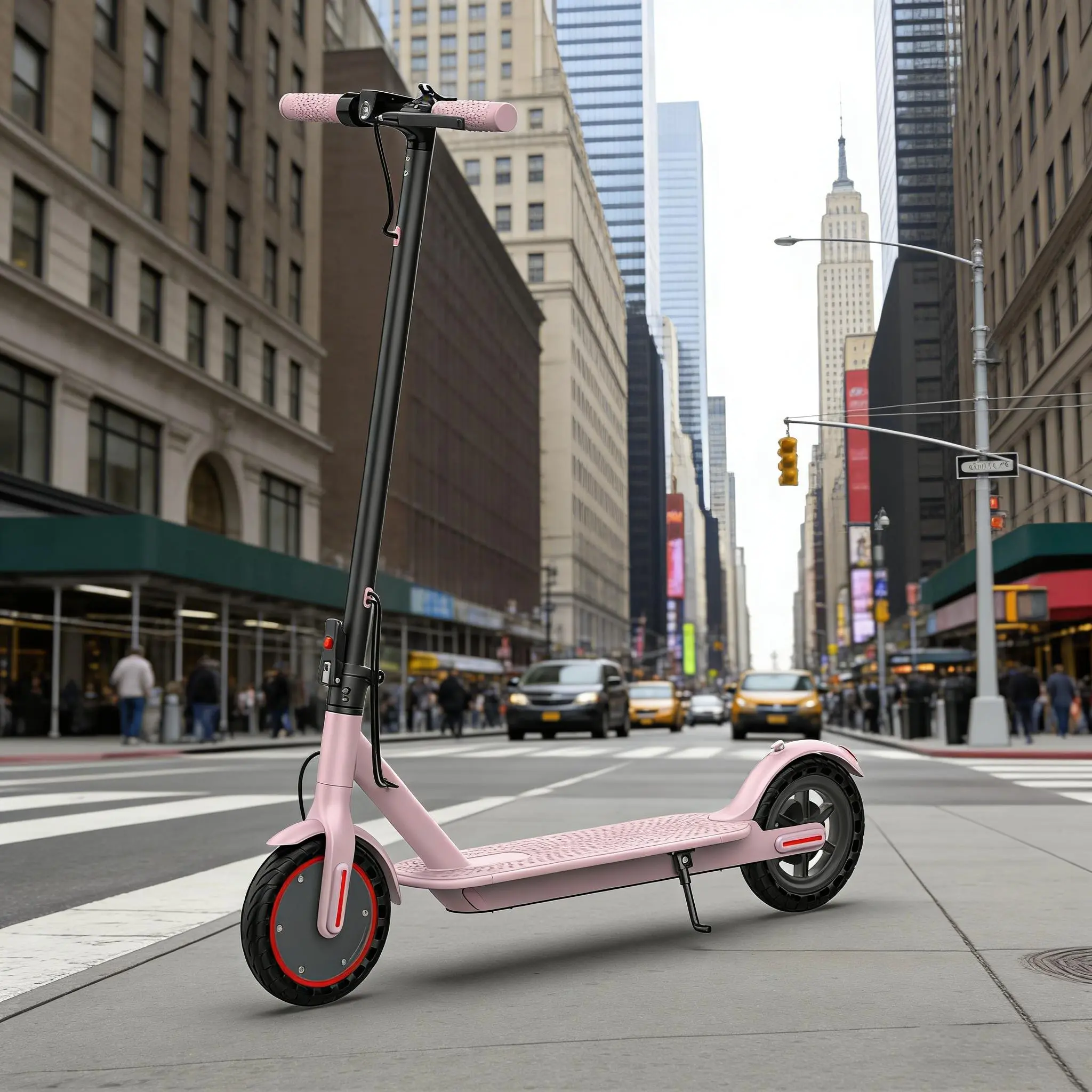 Electric Scooter,8.5" Tires,350W Motor,Up to 19MPH Max Speed,Portable Electric Scooter with Light, Suitable for Female Girls,Halloween Gifts.SummerWins,Father's Day Gife