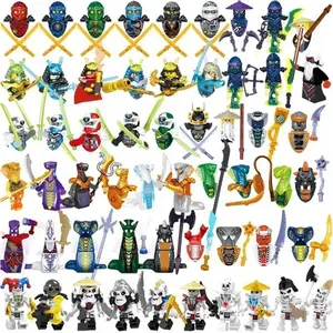 2026 new 24 Pieces Anime Characters Ninja Figures Garmadon Jay Lloyd Samukai Cole Harumi Ultra Violet Pyro Snake Building Blocks Kid Toys