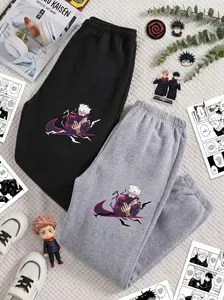 Gojo Satoru Sweatpants Jujutsu Kaisen Anime Sweatpants Unisex Cotton Graphic Casual Sweatpants for Men & Women Best Gift for Fans All Seasons, Cotton Graphic Casual Sweatpant