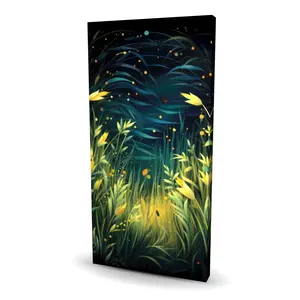 212 MAIN Minimalist Yellow Lit Plains Artistic Print - 24x48 in, Stylish Wall Decor for Home Supplies, Room Decoration