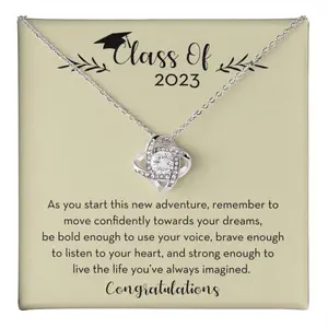 Graduation Gift for Her, Graduation Necklace, Class of 2023, Graduation Gift for Daughter/Granddaughter, College Graduation Gift, Jewelry Message Card, Necklace Gifts For Birthday, Anniversary, Christmas Day, Thanksgiving